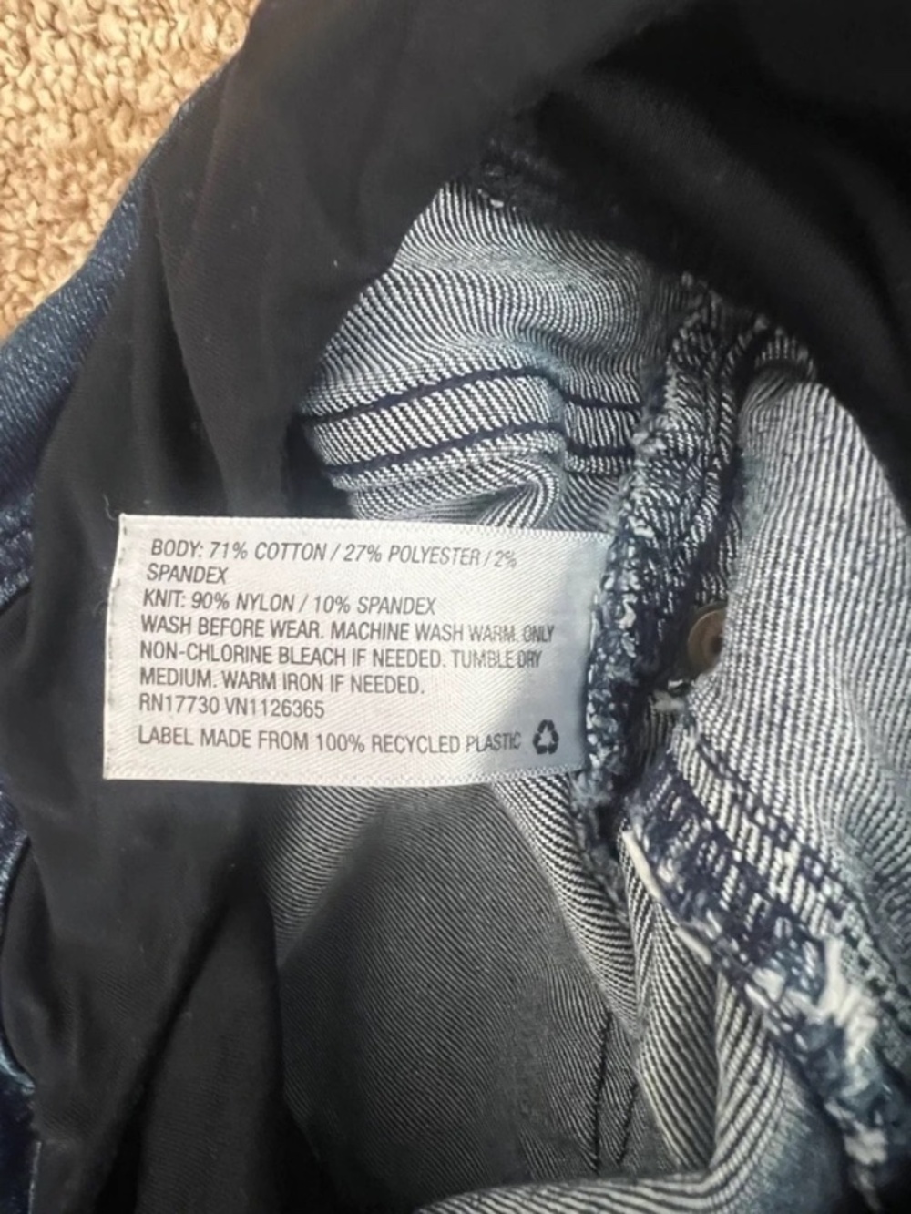 Isabel Maternity by Ingrid & Isabel Skinny Jeans Dark‎ Wash Over Belly Size 2 - Picture 5 of 5